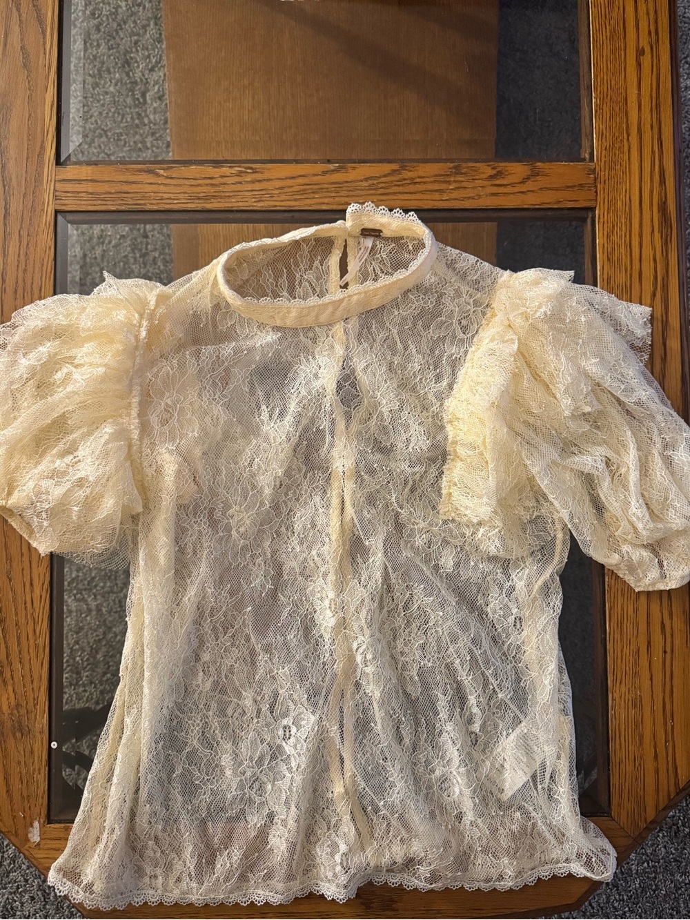 Free People “Secret Admirer” Lace Blouse